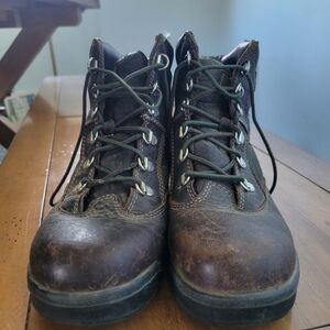 Timberlands Kid's Brown Leather Hiking Boots